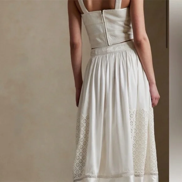 NWT Banana Republic Clover Mixed Media Skirt - Picture 2 of 8